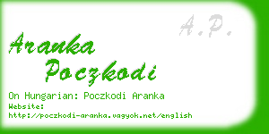 aranka poczkodi business card